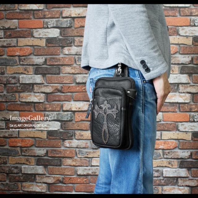 デイズアート DaysArt ベルトポーチ レザーバッグ メンズ 本革 カーフ