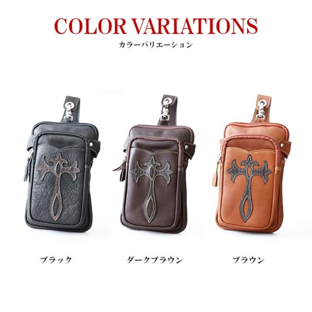 デイズアート DaysArt ベルトポーチ レザーバッグ メンズ 本革 カーフ