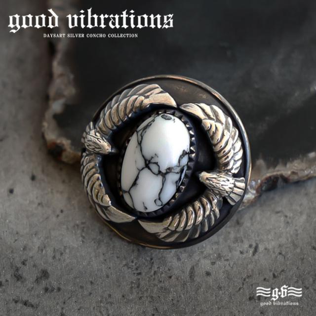 コンチョ ボタン ネジ式 メンズ レディース シルバー925 イーグル フェイクターコイズ ネイティブ インディアン 重厚感 サークル カスタムパーツ ミニコンチョ サブコンチョ シルバー cc180の通販は