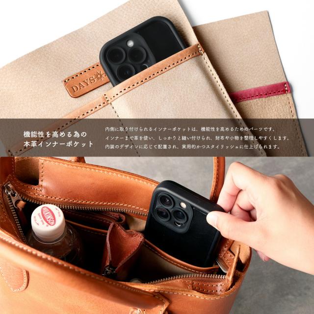 トートバッグ 本革 ミニトート 小さめ メンズ レディース ビジネス カジュアル 牛革 バッグ ハンドメイド 高級 タンニン鞣し革 イタリアンレザー ミッスリーレザー_9