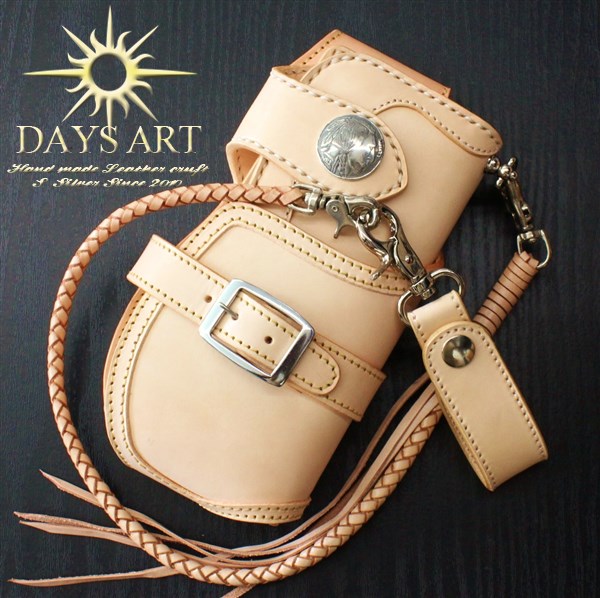 フルセット！牛革2つ折り長財布 極厚レザーウォレット ロープ ベルトループ ドロップハンドル ウォレットホルダー  ハンドメイド 革財布 ライダースウォレット バイカーズウォレット レザーウォレット専門店   wi【ギフト】   lw066-lh008-na