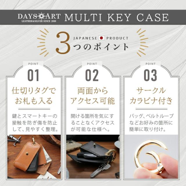 レザーウォレット ミニ財布 スマートキーケース ギフトセット ブック型コンパクトウォレット メンズ レディース ユニセックス 本革 イタリアンレザー 小銭入れあり メンズ財布 ブラック ブラウン ダークブラウン ダークグリーン ブルー lw243-2set_14