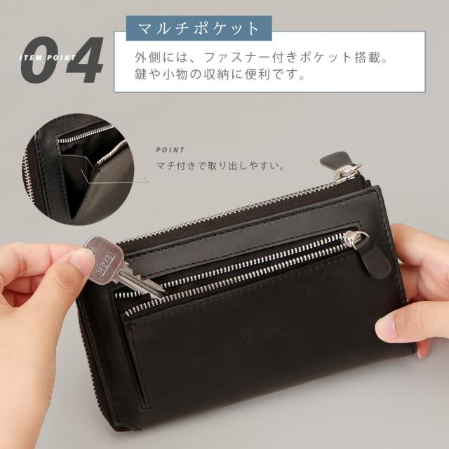 小さい長財布 レザーウォレット メンズ ミニ財布 バロンレザー 本革 ミニ財布 キャッシュレス L字ファスナー レディース ユニセックス 小銭入れあり メンズ財布 ギフト lw251