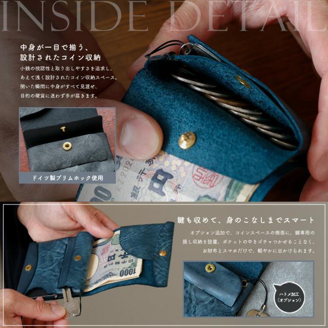 二つ折り財布 本革 メンズ レディース 小さい財布 薄い財布 コンパクト スリム 軽量 レザーウォレット イタリアンレザー アラスカレザー 経年変化 シンプル シームレス ICカード対応 内ポケット クラウドファンディング発 箱入り ペア ギフト プレゼント