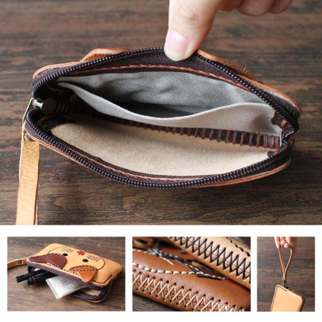 レザーポーチ 小銭入れ メンズ レディース ユニセックス 本革 ハンドメイド 猫 ネコ 豚 ブタ アヒル ウサギ 兎 トラ 虎 サル ワックスコの通販はau Pay マーケット 革製品 シルバー専門店アジアンアーツ