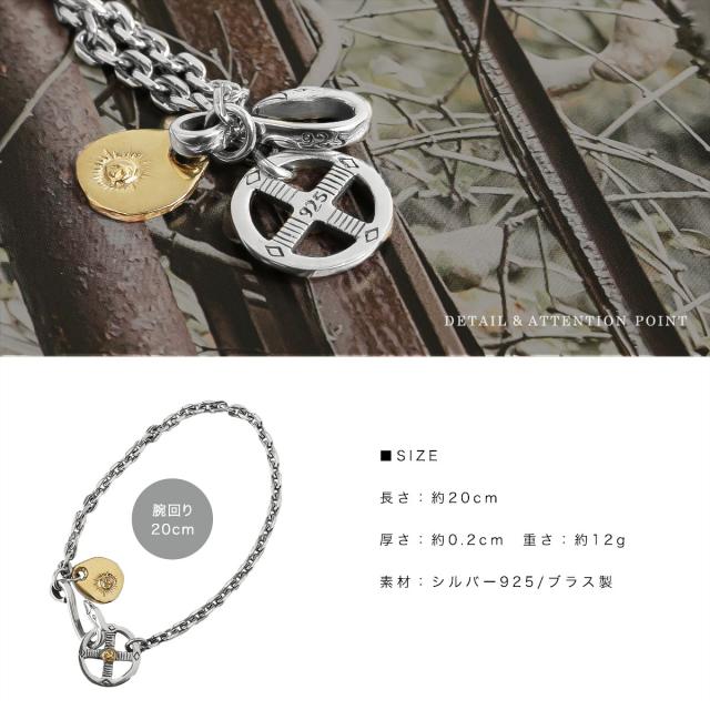 ブレスレット シルバー925 ホイール ネイティブ イーグル チェーンブレスレット バングル 腕輪 銀 シルバーアクセサリー メンズ レディース 男性 女性 アクセサリー ギフト プレゼント おしゃれ ストリート インディアン_2