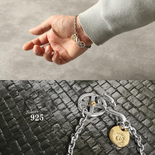 ブレスレット シルバー925 ホイール ネイティブ イーグル チェーンブレスレット バングル 腕輪 銀 シルバーアクセサリー メンズ レディース 男性 女性 アクセサリー ギフト プレゼント おしゃれ ストリート インディアン_5