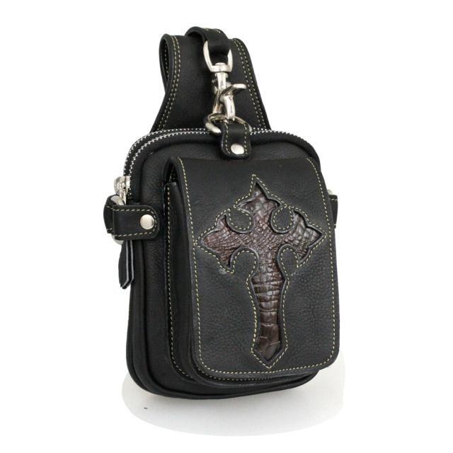 牛革 ベルトポーチ レザーバッグ レザーヒップバッグ ウエストバッグ