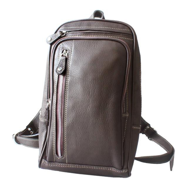 牛革 2WAY レザーリュックサック ボディバッグ 左右付け替え可能！斜め