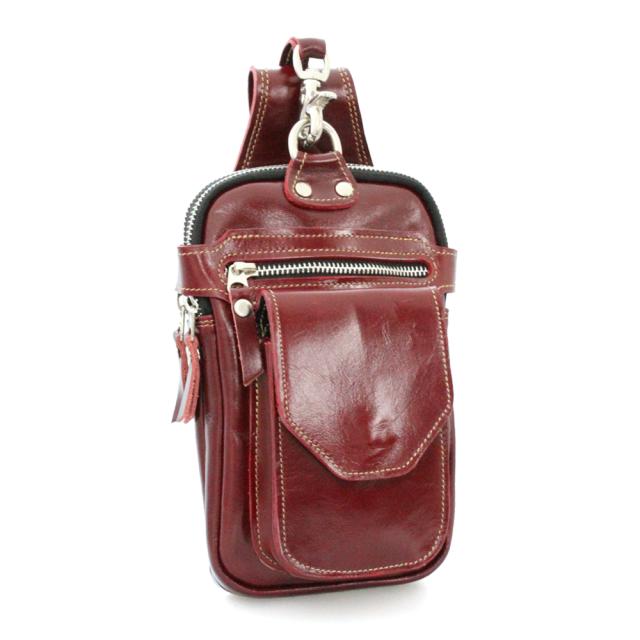 牛革 イタリアンレザー ベルトポーチ 長財布入れ レザーバッグ レザー