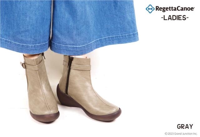 送料無料 リゲッタ カヌー レディース ブーツ ショート ウェッジソール
