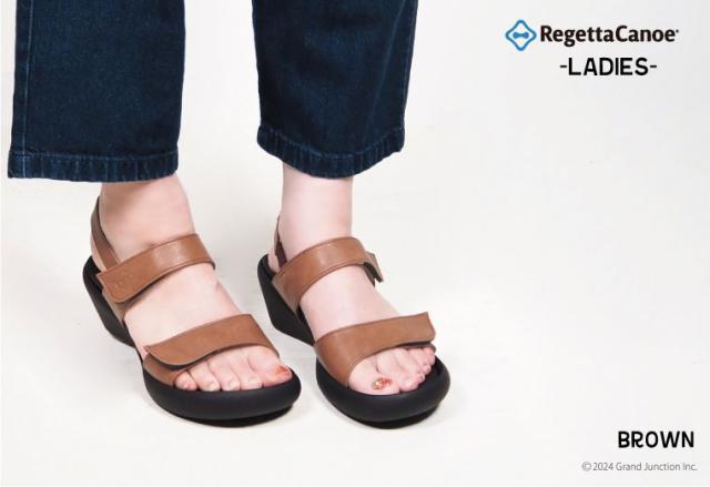 送料無料 リゲッタ カヌー レディース サンダル 歩きやすい ストラップ 幅広 4E 5E ワイズ ウェッジソール ヒール/ CJLW5512/CJLW5513/ lvw296