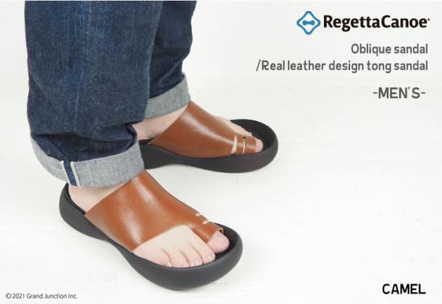 《16%OFF セール》 送料無料 リゲッタ カヌー サンダル メンズ トング 本革 レザー つっかけ サンダル 日本製/ CJOS8504/lvw553 　　 夏