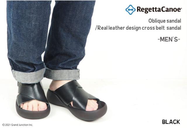 《11%OFF セール》 送料無料 リゲッタ カヌー サンダル メンズ クロスベルト 本革 レザー 生地 つっかけ 履きやすい 日本製/ CJOS8505/lvw554 夏
