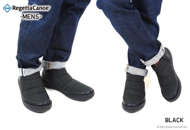 《11%OFF セール》 送料無料 リゲッタ カヌー メンズ ショート ブーツ キルティング 日本製/CJEW002C /lvw565 幅広 甲高 サイドジップ 履きやすい 春 冬  冬新作