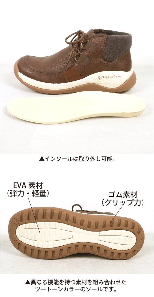 送料無料 リゲッタ カヌー ショート ブーツ レディース レースアップ