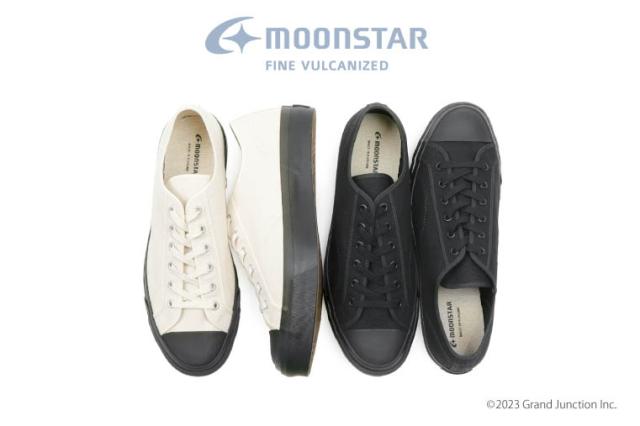 [FINE VULCANIZED]スニーカー メンズ レディース LOW TRAINER ローカット キャンバス 黒 ソール　日本製 久留米 ムーンスター/ MNS050 　　父の日