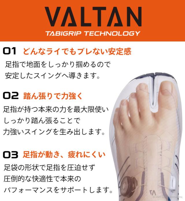 ［ VALTAN］足袋 型 ゴルフシューズ メンズ スパイクレス ダイヤル式 ゴルフ 靴 幅広 ワイド 3E バルタン グリップソール 日本製 岡本製甲 VG-34/ OSK013_7