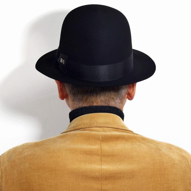 ボーラーハット KNOX 帽子 日本製 フェルト帽 紳士 ブランド フェルトハット オープンクランハット ノックス 中折れハット 黒 ブラック クリスマス ギフト 誕生日 プレゼント 男性 帽子通販_10