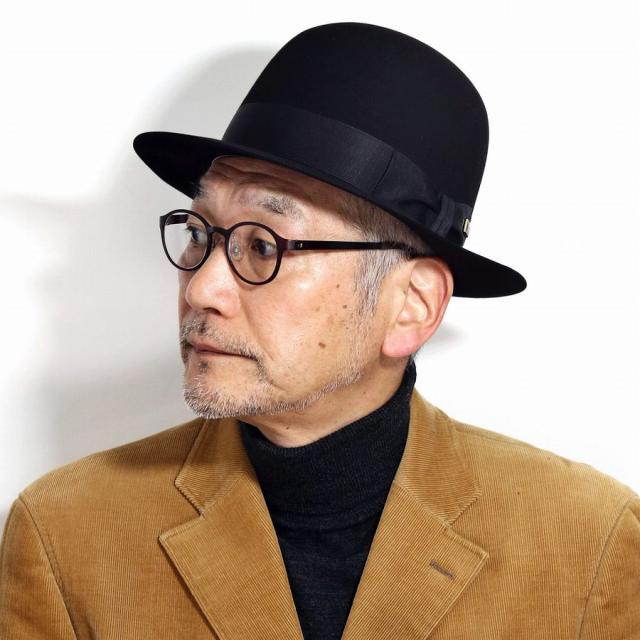 ボーラーハット KNOX 帽子 日本製 フェルト帽 紳士 ブランド フェルトハット オープンクランハット ノックス 中折れハット 黒 ブラック クリスマス ギフト 誕生日 プレゼント 男性 帽子通販_7