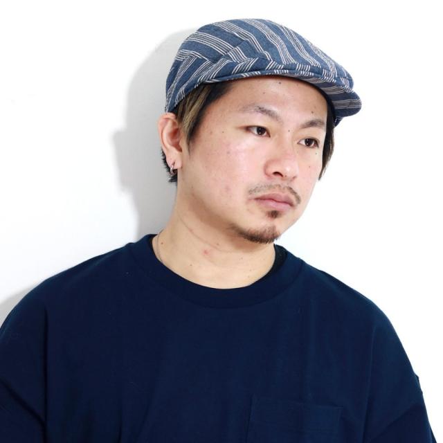 ハンチング メンズ 春夏 帽子 日本製 イタリア生地 Subalpino スバルピーノ ストライプ サッカー生地 マツイ 帽子 ハンチング帽 紳士 小さいサイズ 大きいサイズ サイズ調整可能 ネイビー 紺 ブルー 青 男性 ギフト お父さん 誕生日 プレゼント_18