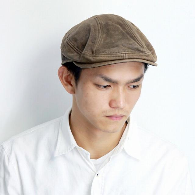 本革 ハンチング レザー HENSCHEL メンズ 牛革 ハンチング帽 ヴィンテージ ヘンシェル 帽子 大きいサイズ 秋冬 レディース アイビーキャップ 革小物 茶 ブラウン 父の日 プレゼント 帽子 男性 40代 50代 60代 レザーハンチング