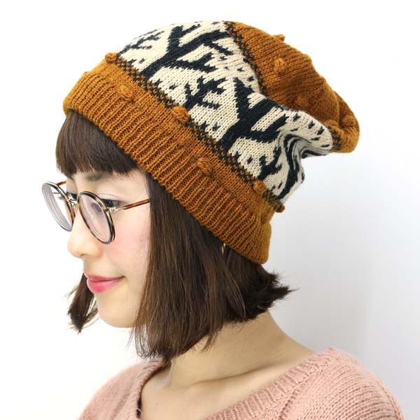 ニット帽 レディース 柄 バラ色の帽子 ニット 帽子 雪の森 16aw Barairo No Boushi ニットキャップ 防の通販はau Pay マーケット Elehelm帽子専門店