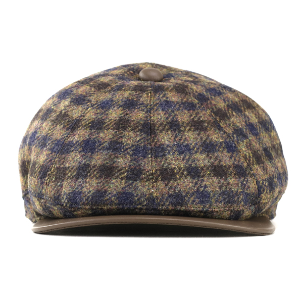 ステットソン ハンチング チェック柄 大きいサイズ Lサイズ LLサイズ stetson 帽子 つば羊皮 8方_2