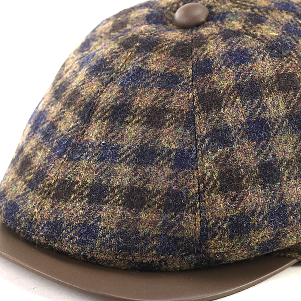 ステットソン ハンチング チェック柄 大きいサイズ Lサイズ LLサイズ stetson 帽子 つば羊皮 8方_4