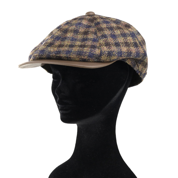 ステットソン ハンチング チェック柄 大きいサイズ Lサイズ LLサイズ stetson 帽子 つば羊皮 8方_6
