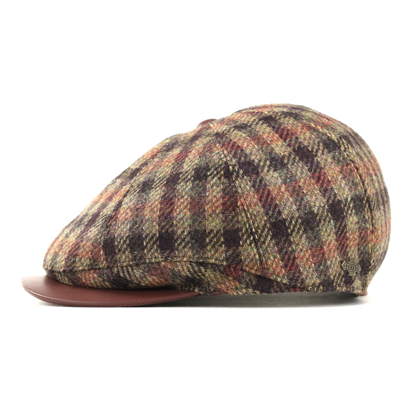 stetson 帽子 つば羊皮 8方 ハンチング メンズ 秋冬 ステットソン ハンチング チェック柄 大きい_1