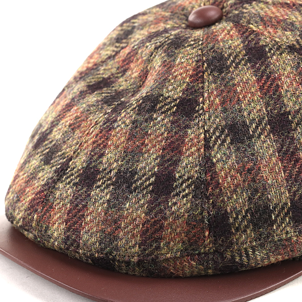 stetson 帽子 つば羊皮 8方 ハンチング メンズ 秋冬 ステットソン ハンチング チェック柄 大きい_4