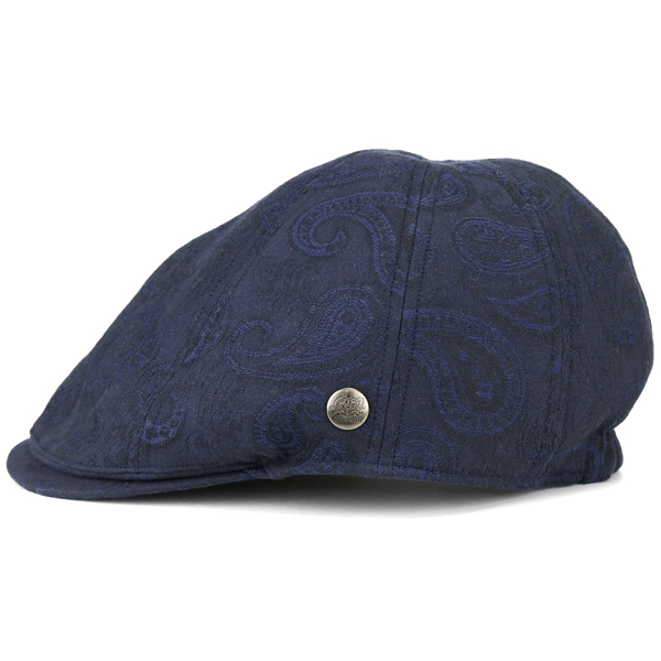 ハンチング 春夏 ROYAL STETSON ペイズリー ジャガード 8方ハンチング 総柄 ステットソン メンズ 帽_1