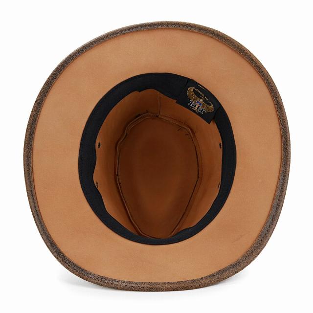 本革 カウボーイ ハット ヘンシェル レザー 帽子 HENSCHEL ダメージ