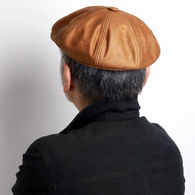 NEW YORK HAT レザー キャスケット メンズ 大きいサイズ キャスケット帽 ヴィンテージレザー Vintage NEW YORK HAT レザー キャスケット メンズ 大きいサイズ キャスケット
