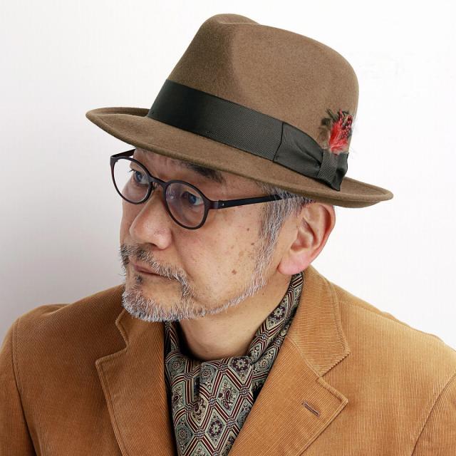 ステットソン フェルトハット メンズ 秋冬 stetson 帽子 羽根付き