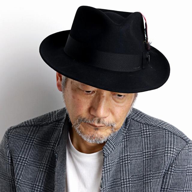 帽子 メンズ 中折れ 秋冬 DOBBS 高級 ウールフェルト ハット ウール