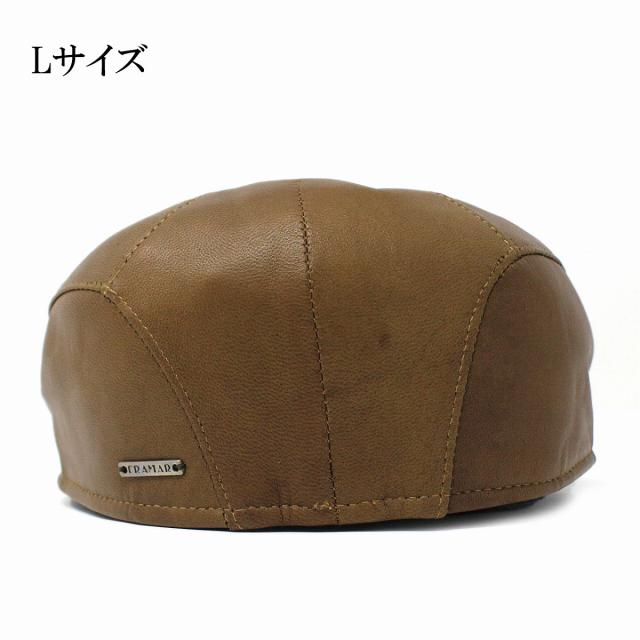 FRAMAR 羊革 レザー ハンチング 帽子 メンズ レディース 羊皮 天然皮革 ハンチングキャップ 本皮_3