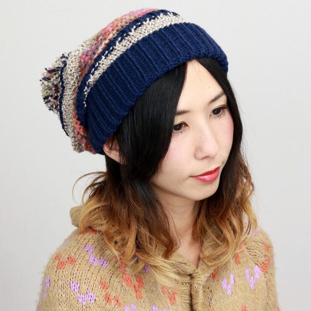 ボーダー柄 ボンボンニット 秋冬 ニットワッチ 3素材ニット メンズ レディース ニット帽 ポンの通販はau Pay マーケット Elehelm帽子専門店