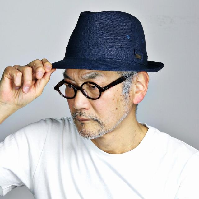 ステットソン ハット メンズ  STETSON 帽子 無地 stetson 中折れハット シンプル リネン コット