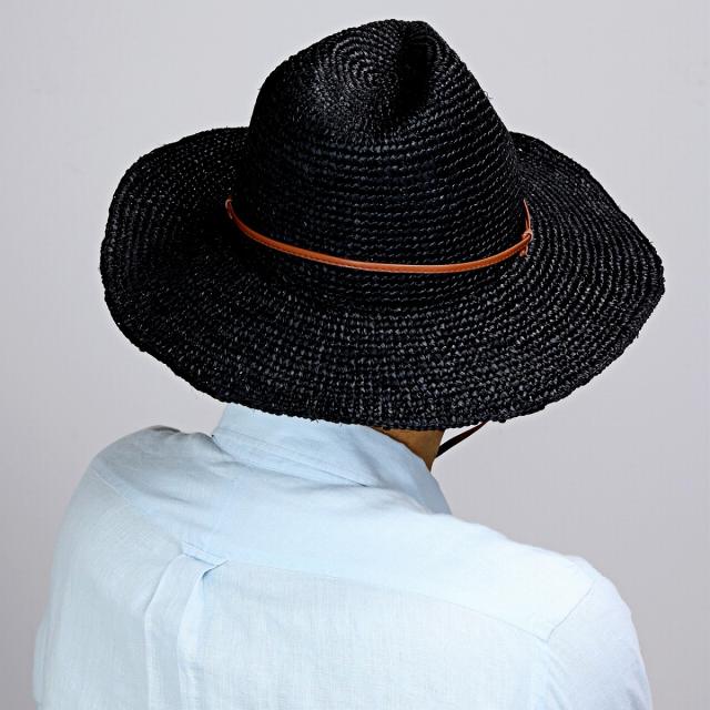 ストローハット メンズ つば広 メンズ 春夏 レディース 麦わら帽子 黒 中折れ 天然草 テンガロの通販はau Pay マーケット Elehelm 帽子専門店