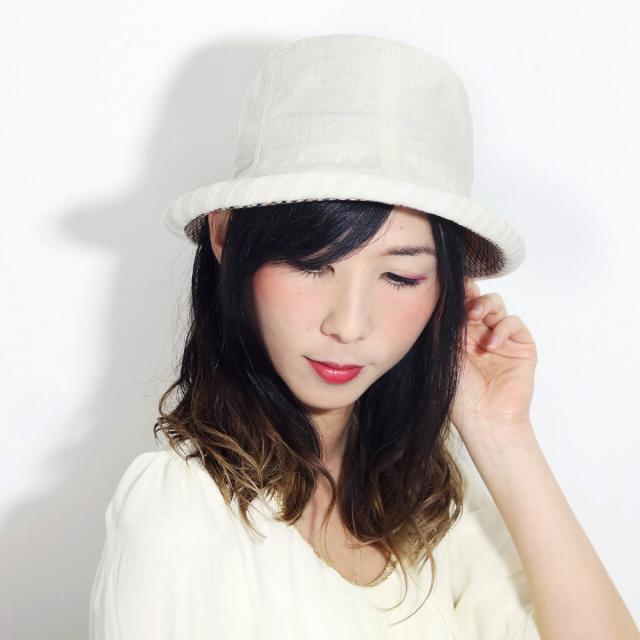 DAKS レディース UVカット帽子 春 帽子 夏 お洒落 ゴム入り ハット 日よけ ミセス オブザーハット