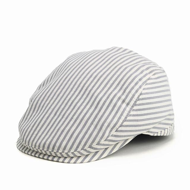 MATUI 帽子 日本製 ハンチング帽 春 夏 サマーウール ストライプ