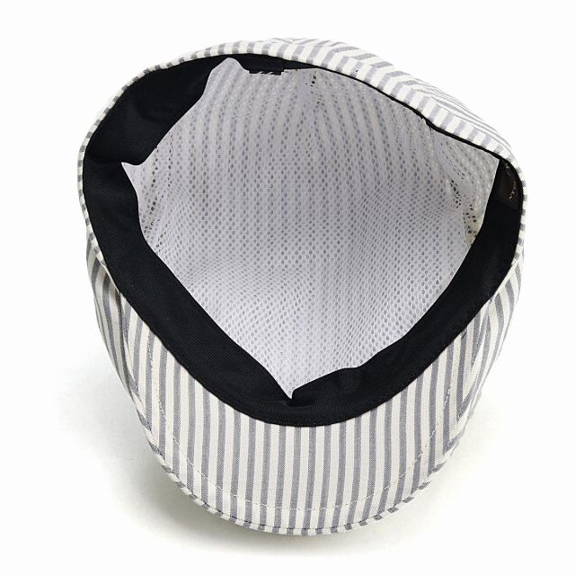 MATUI 帽子 日本製 ハンチング帽 春 夏 サマーウール ストライプ