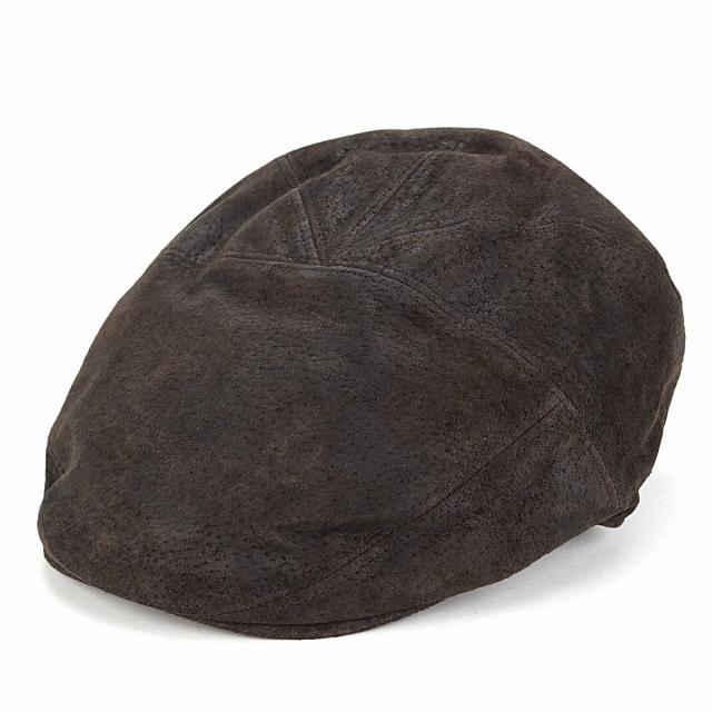 秋 冬 Bailey ハンチング メンズ バーニッシュド ピッグスキンレザー 帽子 ベイリー レザー 滑ら_1