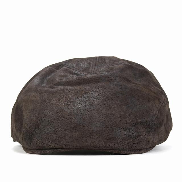 秋 冬 Bailey ハンチング メンズ バーニッシュド ピッグスキンレザー 帽子 ベイリー レザー 滑ら_3