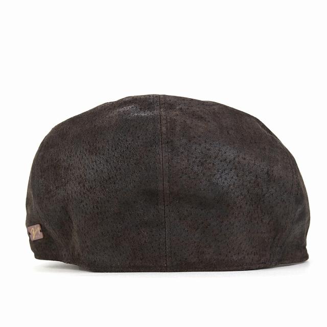 秋 冬 Bailey ハンチング メンズ バーニッシュド ピッグスキンレザー 帽子 ベイリー レザー 滑ら_4