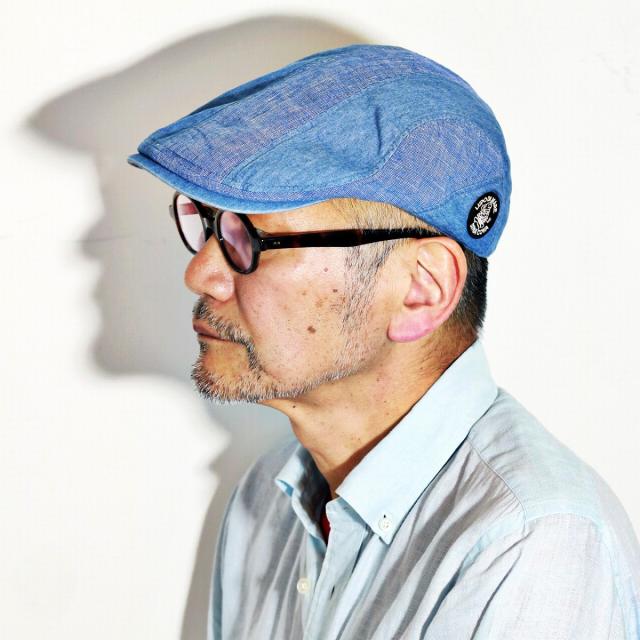 シナコバ デニム ハンチング メンズ 春夏 日本製 sinacova ハンチング帽 パッチワーク デニムキャ_8