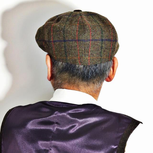 CHRISTYS LONDON キャスケット 秋 冬 メンズ クラシック 帽子 キャスケット帽 チェック柄 英国 ブラ_9