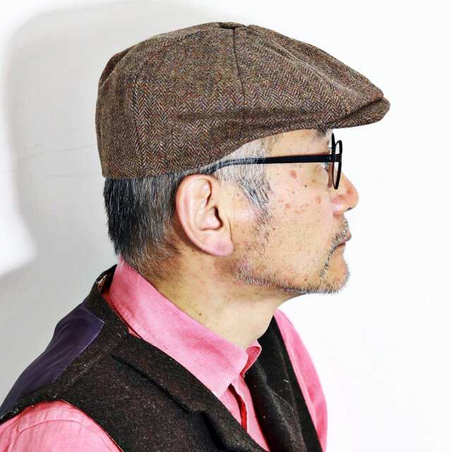 秋 冬 CHRISTYS LONDON ツイード キャスケット 八枚接ぎ 八方